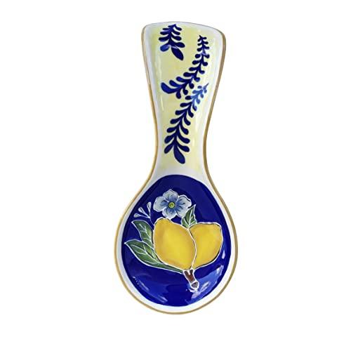 Blue Sky Ceramic Lemon Spoon Rest, Multicolor