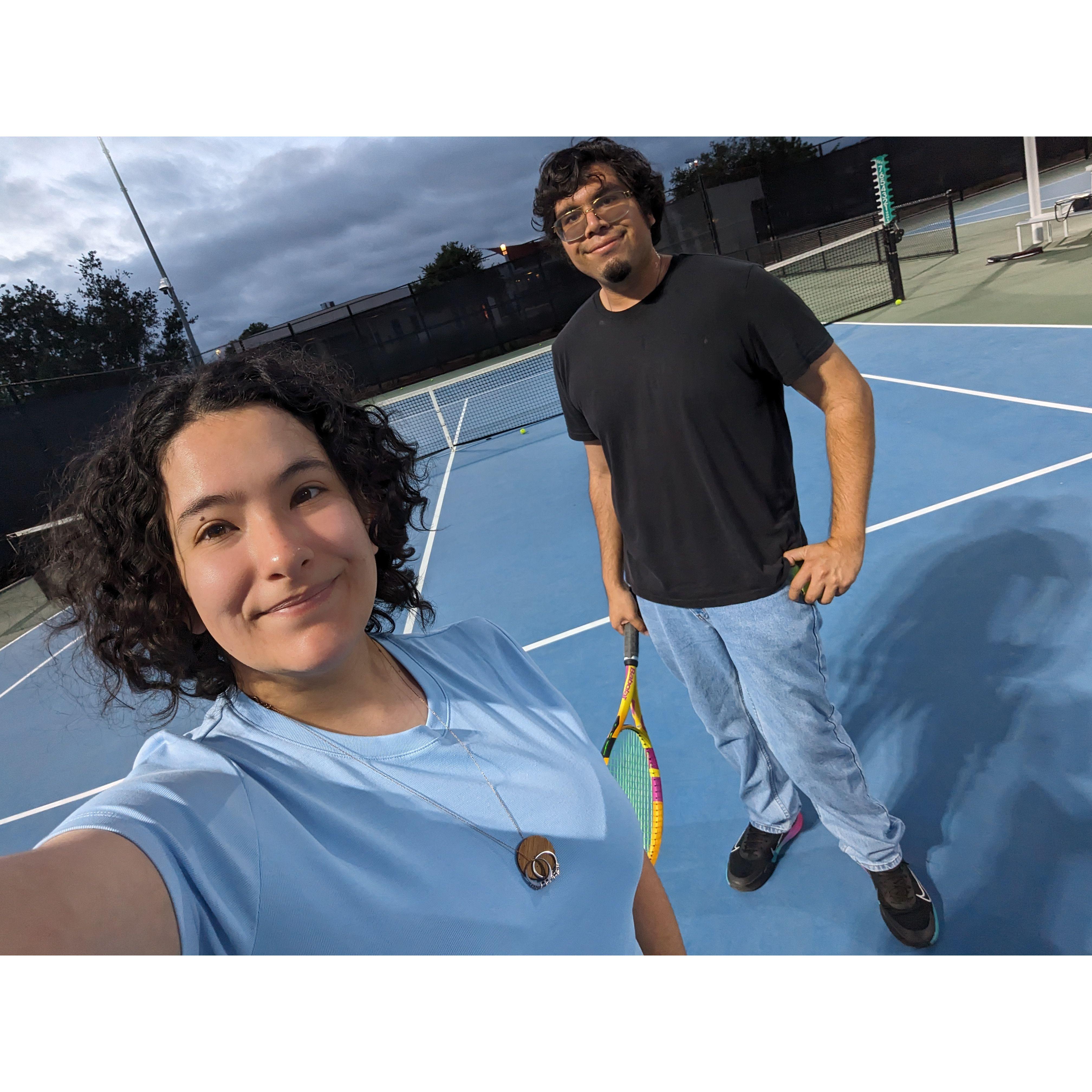 Emilio forced Melany to play tennis. This is a cry for help.