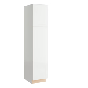 Project Source Conway 18-in W x 84-in H x 24-in D White Pantry Fully assembled Cabinet (Recessed Panel Shaker)