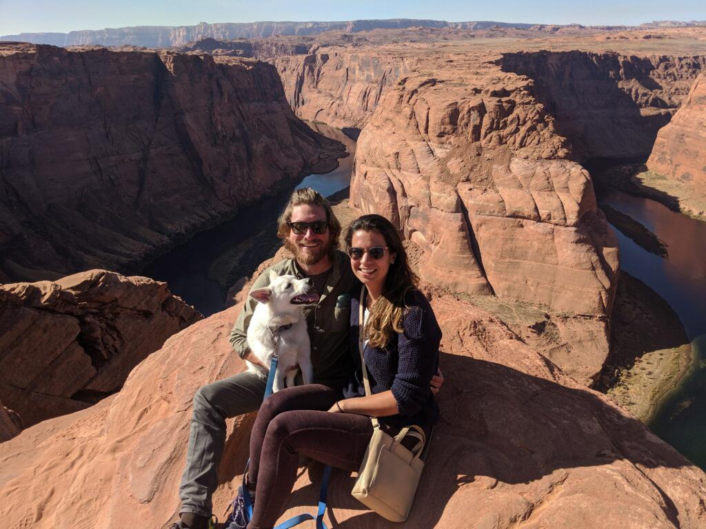 Stopped by Horseshoe Bend near the Grand Canyon on our drive across the country, November 2019