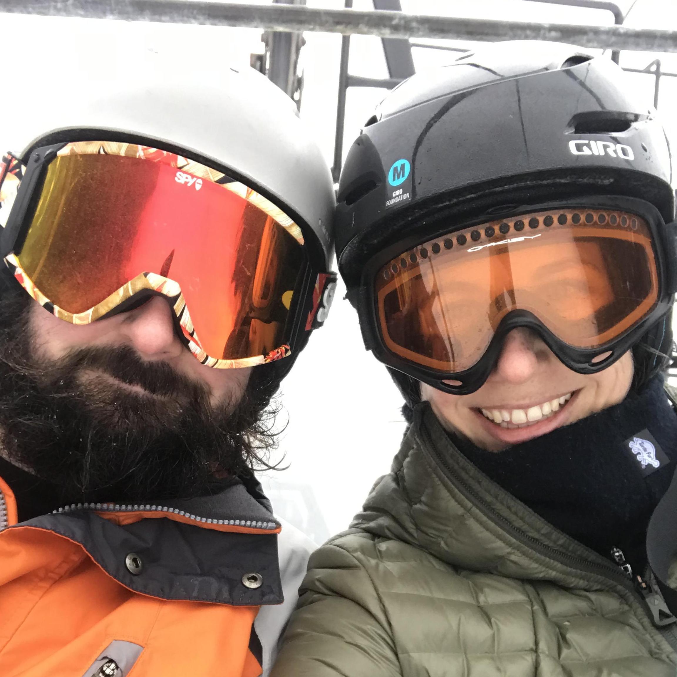 Ski lift selfie
