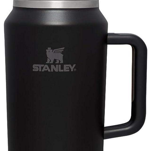 Stanley Quencher H2.0 FlowState Stainless Steel Vacuum Insulated Tumbler with Lid and Straw for Water, Iced Tea or Coffee, Smoothie and More, Black, 64 oz
