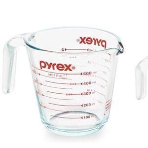 Pyrex 2 Piece Glass Measuring Cup Set, Includes 1-Cup, and 2-Cup Tempered Glass Liquid Measuring Cups, Dishwasher, Freezer, Microwave, and Preheated Oven Safe, Essential Kitchen Tools