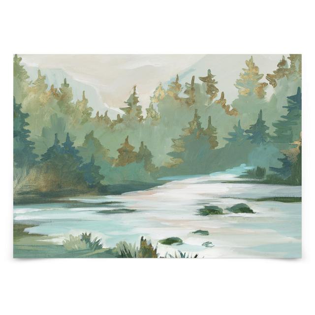 Americanflat Landscape Wall Art Room Decor - Green Serene II by PI Creative Art, Poster 8x10