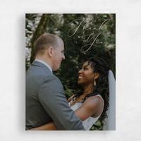Brown Wedding Thank You - Elting Photo