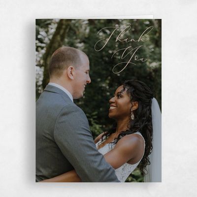 Brown Portrait Wedding Thank You - Elting Photo