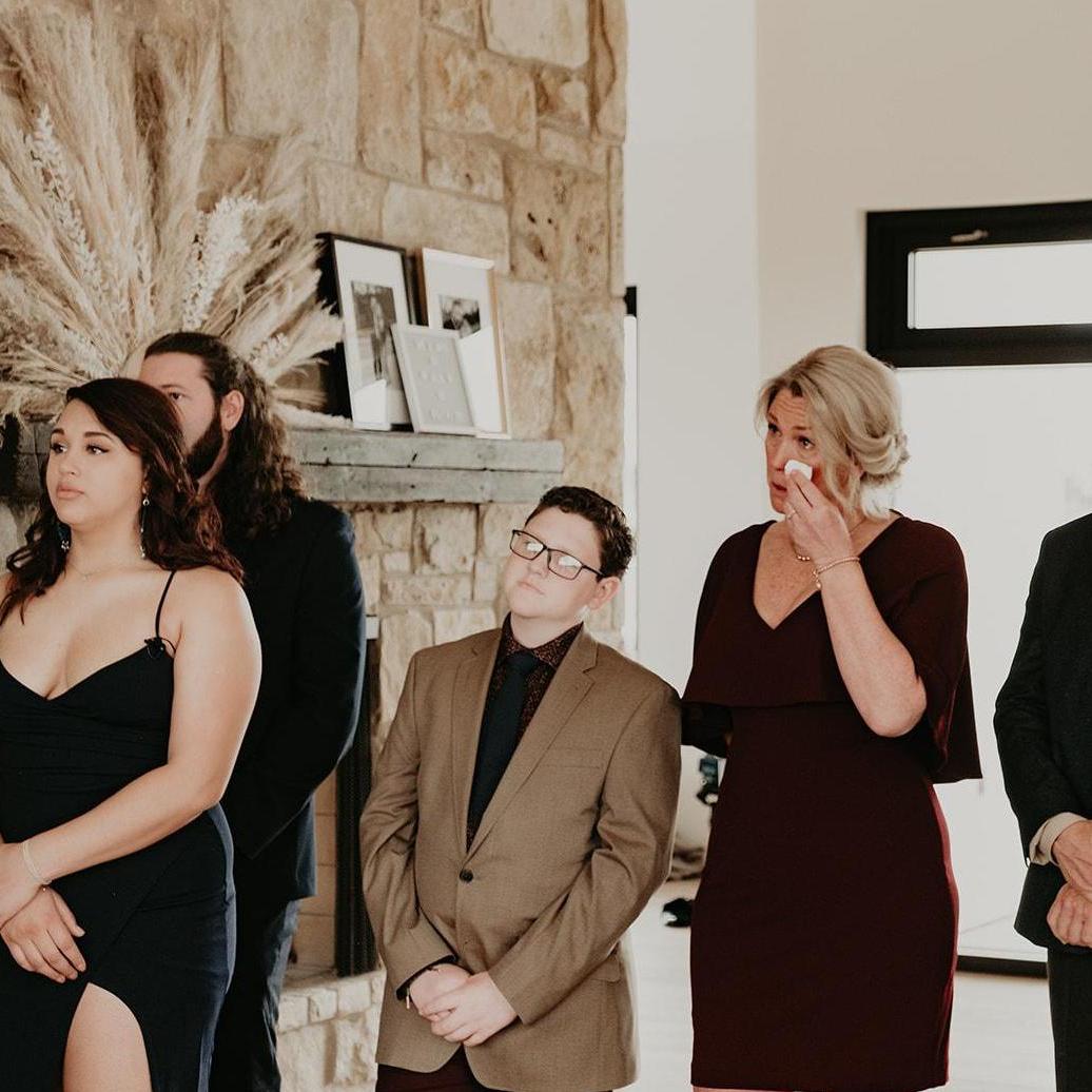 justin's family during our ceremony