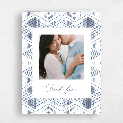 Blue Boho Wedding Thank You - Wellington Photo