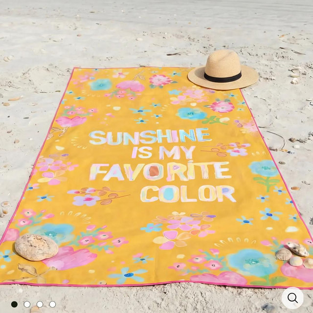 Double-Sided Microfiber Beach Towel - Sunshine Is My Favorite Color