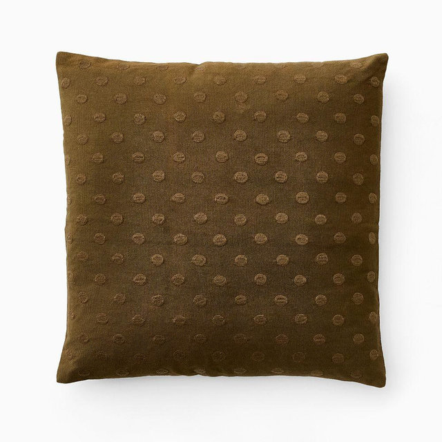 Pierce & Ward Dot Pillow Cover, 18X18, Fir Green