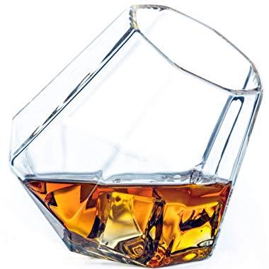Dragon Glassware Diamond Whiskey Glasses, Premium Designer Tumblers for Spirits and Wine, 10-Ounces, Gift Boxed - Set of 2