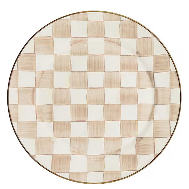 MacKenzie-Childs Check Enamel Charger Plate