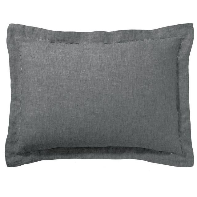 Belgian Flax Linen Duvet & Shams Standard Charcoal