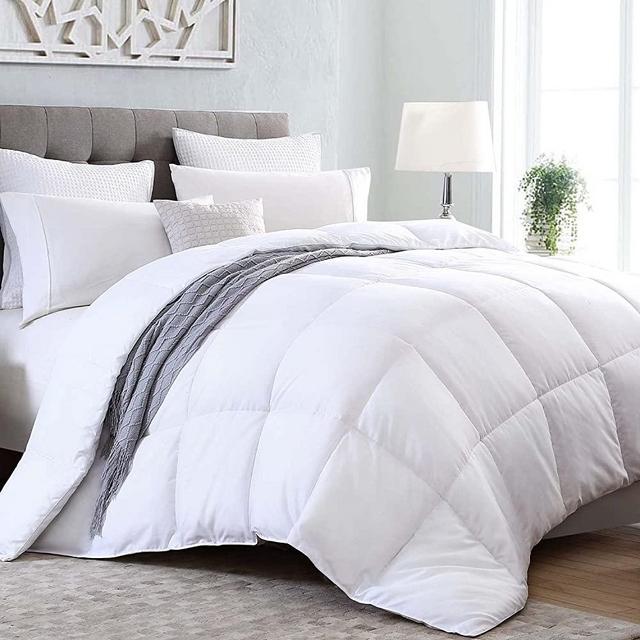 Kingsley Trend Twin Comforter Duvet Insert, Fluffy Twin Size Comforter Home Bedding White Comforter, Soft Down Comforter Cooling Summer Comforter Lightweight White Bedding Down Alternative Comforter