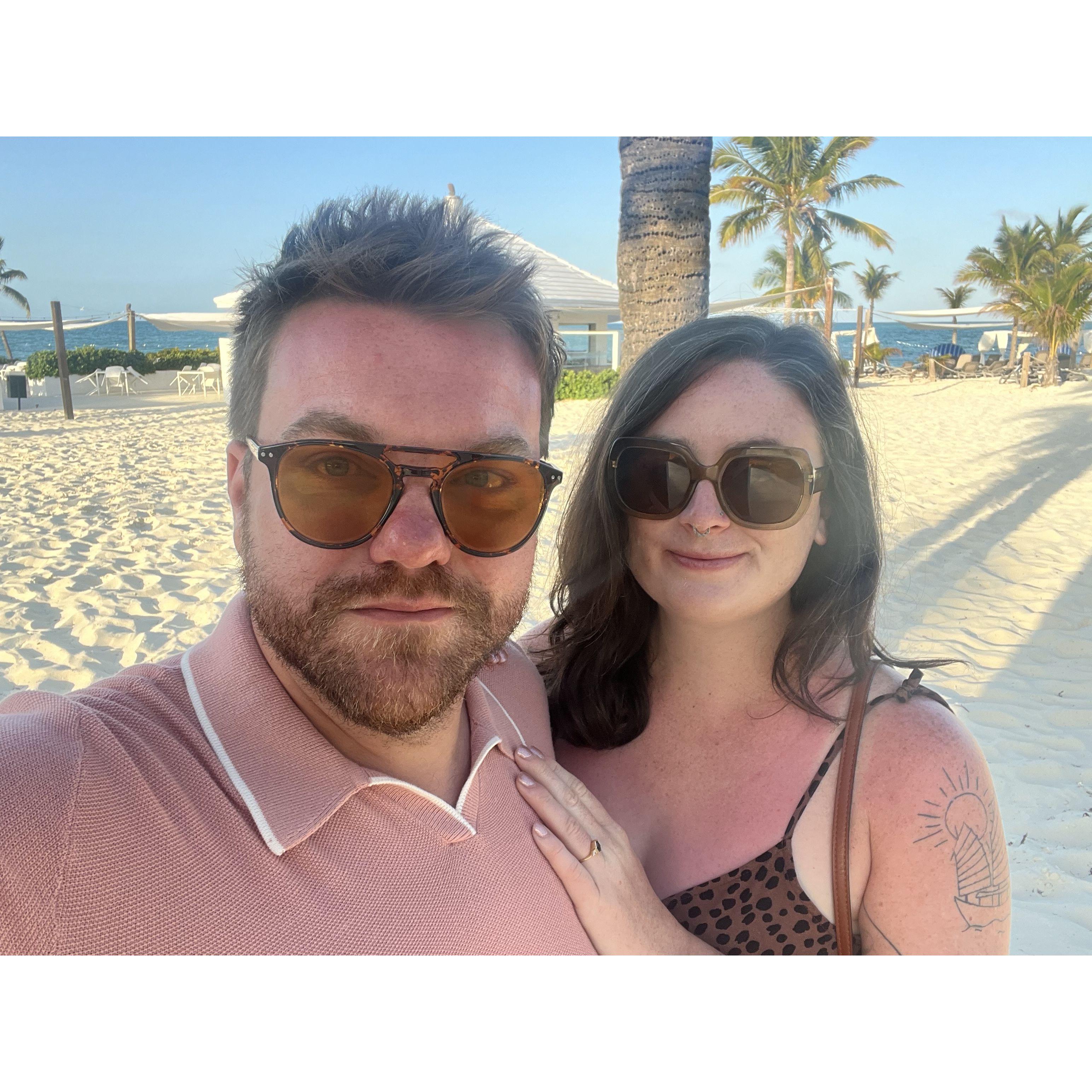 Sunburned in the Bahamas