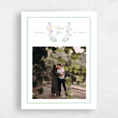 Rich Laurel Green Wedding Thank You - Pellinore Photo