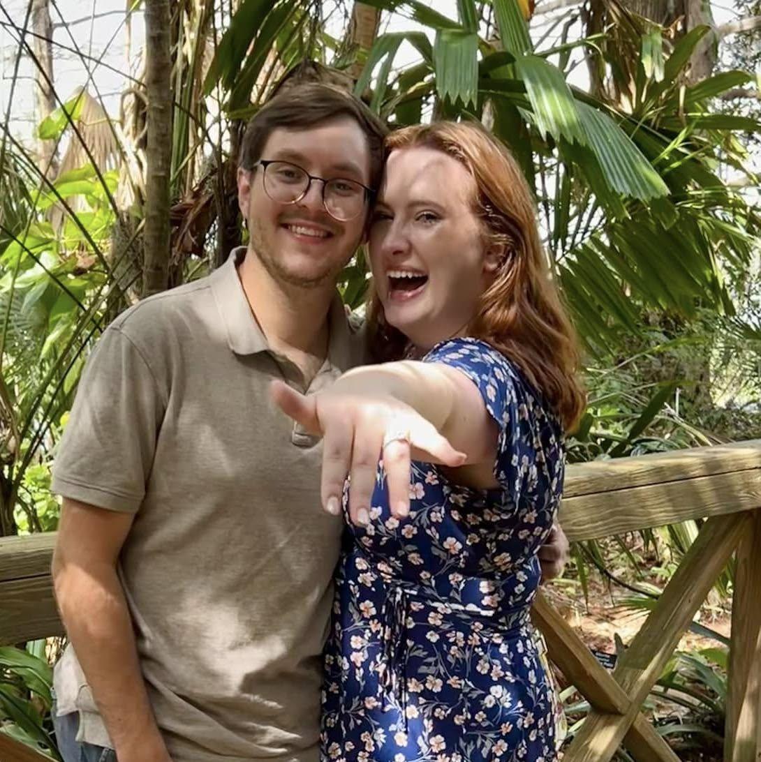 The moment after the proposal! Ryder's sister, McKenna, followed us around Leu Gardens to capture this moment.
