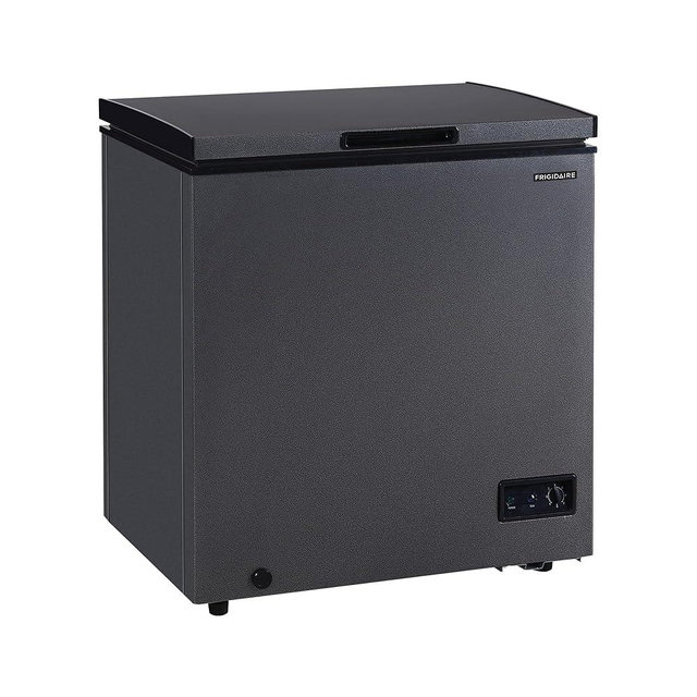 Frigidaire EFRF50136COM Chest Deep Freezer, 5 Cu. Ft. Capacity, Granita Rugged Design-Adjustable Thermostat-Removable Vinyl Coated Wire Basket-Easy Defrost Drain