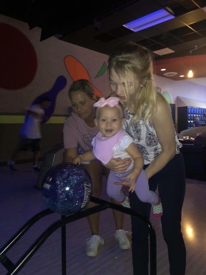 Arabella’s first time bowling