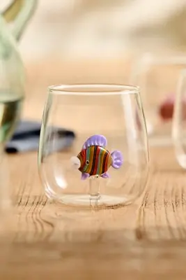 Fish Icon Glass, Clownfish