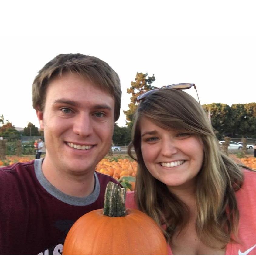 Our first Halloween picking out a pumpkin together.
