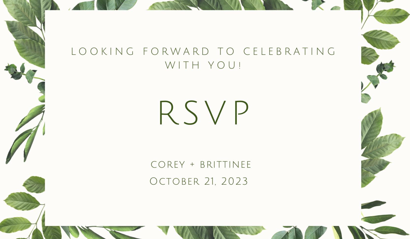 The Wedding Website of Brittinee Williams and Corey Tilley