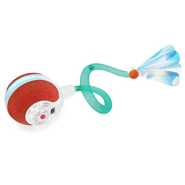 Jkanti Interactive Cat Toys for Indoor Cats,The 3rd Generation Agile Moving Cat Ball with Elastic Mesh Tail,Automatic Kitten Toys for Bored Indoor Adult Cats,Motion Activated