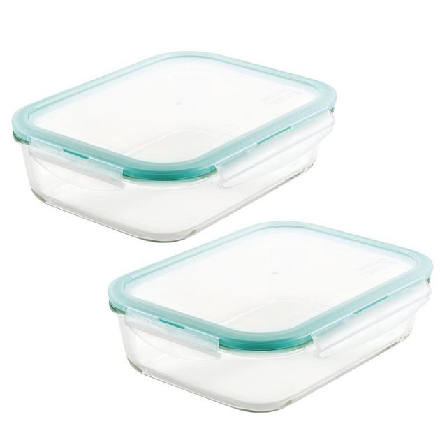 Lock & Lock Purely Better 2-Pack 51 oz. Rectangular Glass Food Storage Containers