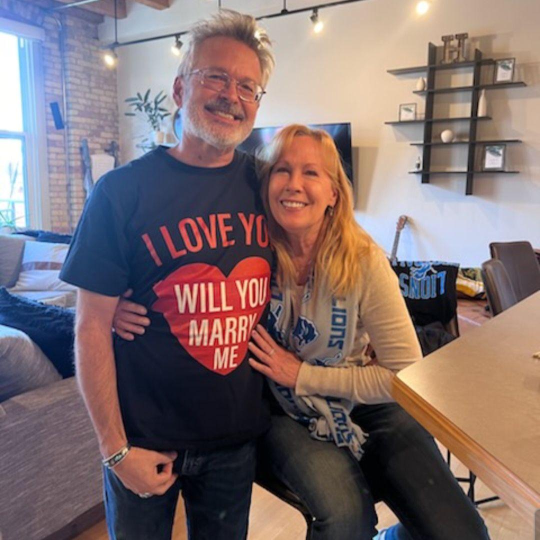 Dan surprised me with his new shirt, November 3rd, 2024 while in Wisconsin for the Lions/Green Bay Game. The Lions won, and so did we!