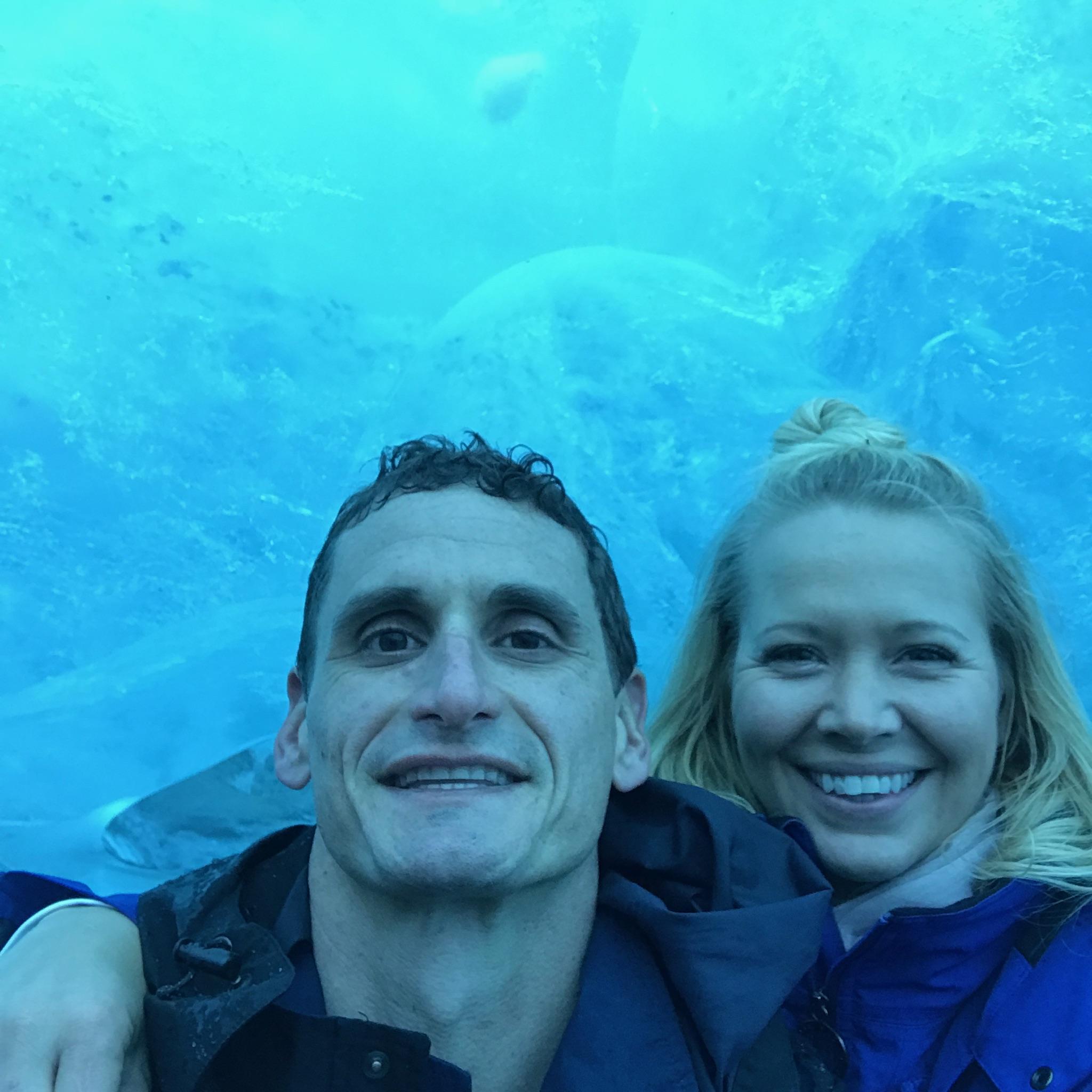 Crazy long and challenging hike to the Blue Caves under the Mendenhall Glacier in Juneau, AK. But we finally made it!