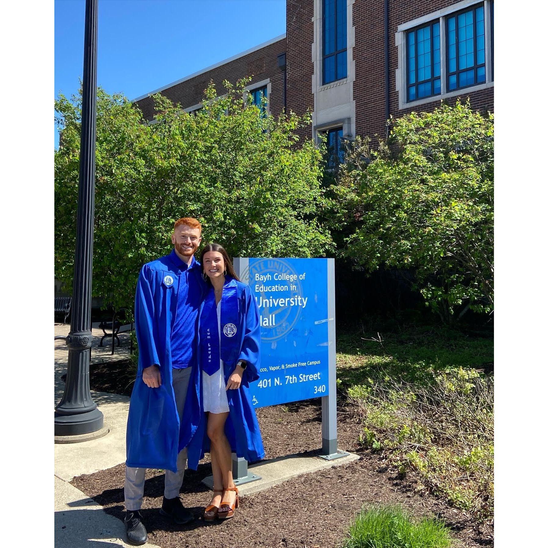 Graduation Day outside of University Hall. The building where we met each other on the first day of our senior year.