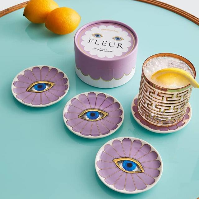 Fleur Coasters Purple