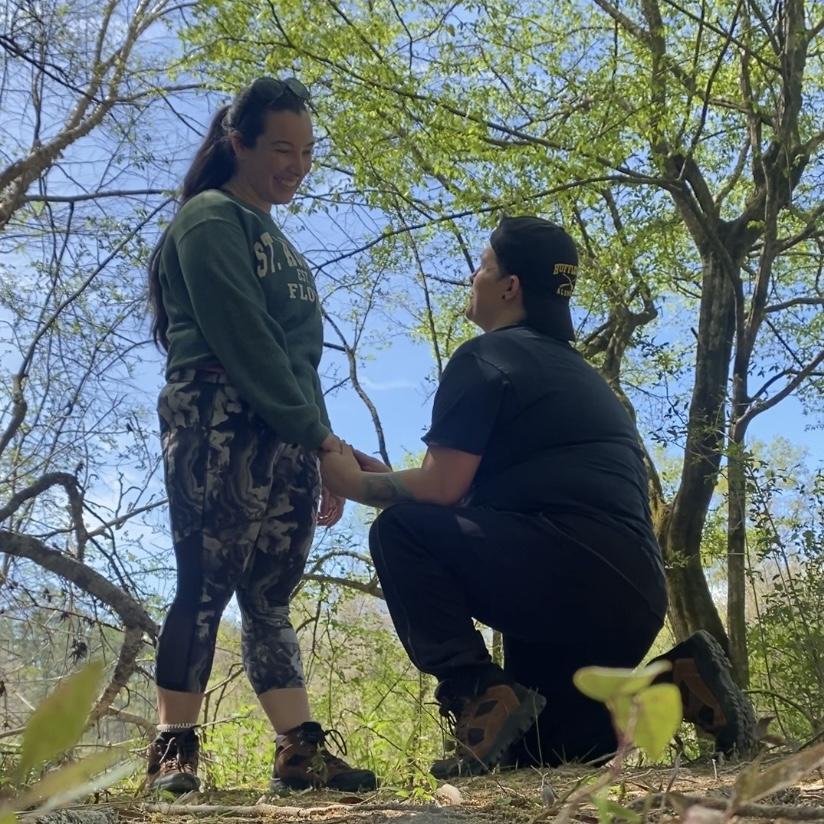 Dani's turn to pop the question.