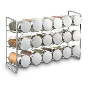 Polder 5429-05 Compact 18-Jar Spice Rack, 11.625" x 3.375" x 7.5", Chrome