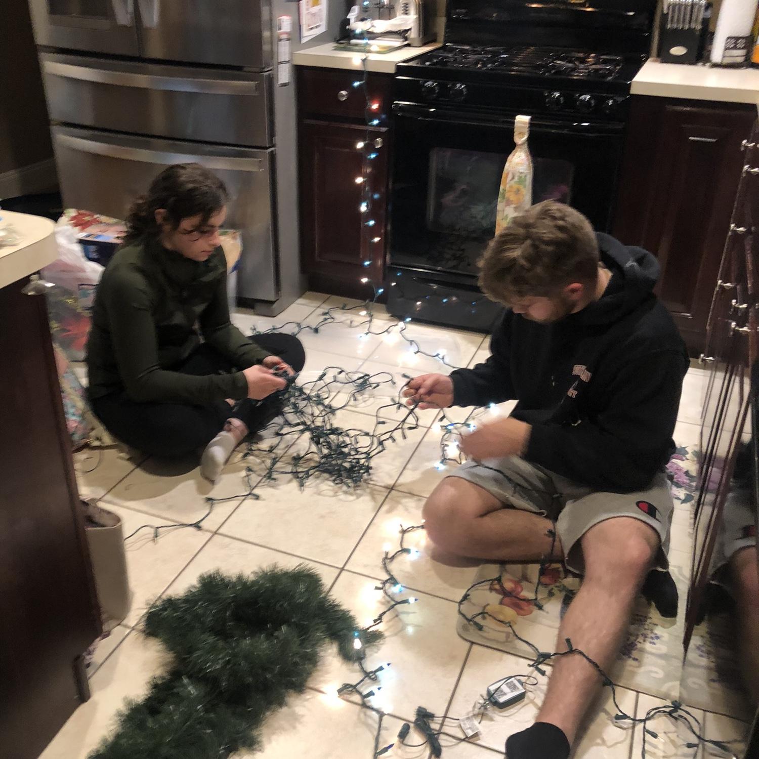 Jack and Alena’s first Christmas together in 2022.