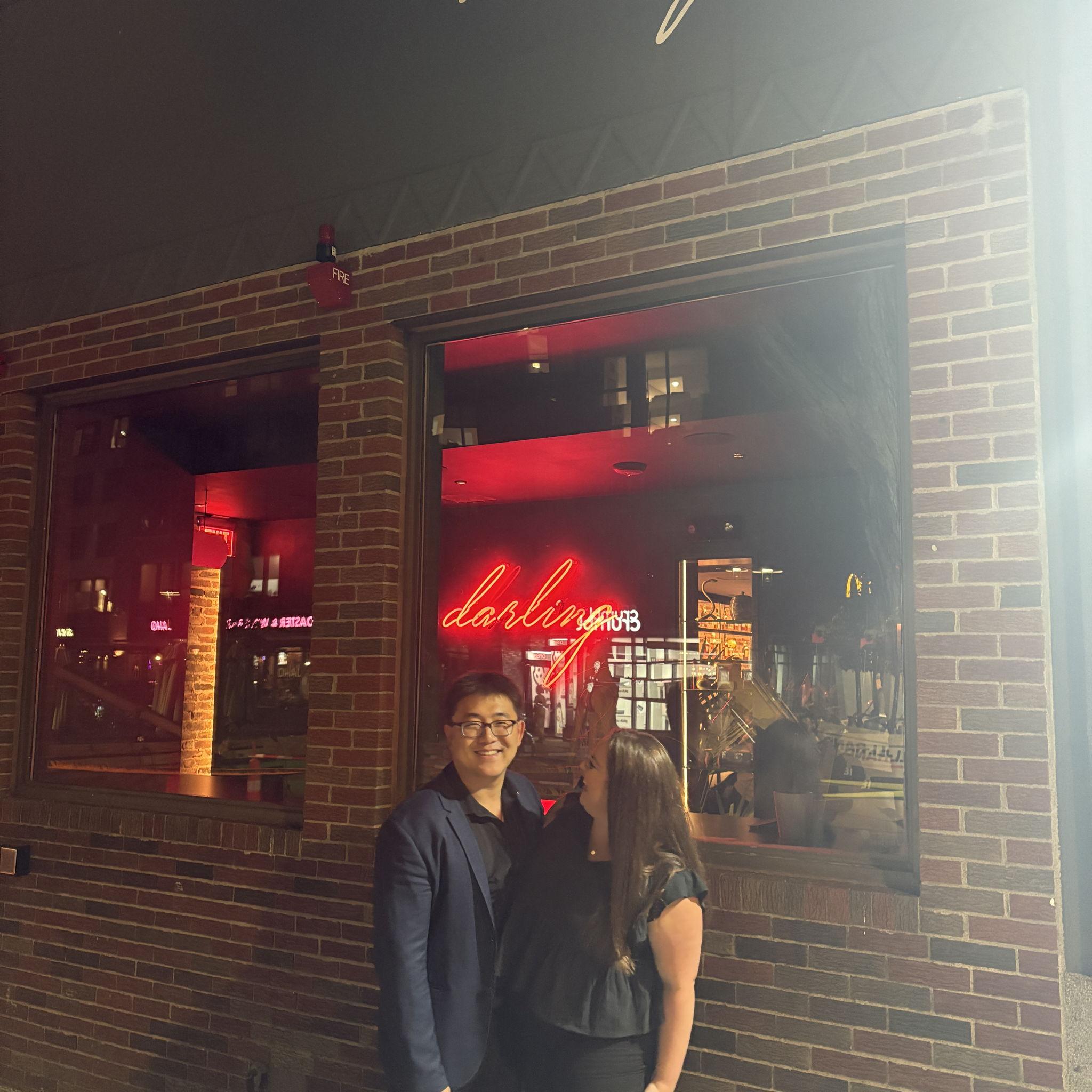Opening night of his restaurant!