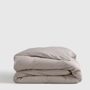 (TWIN) Luxe Honeycomb Duvet Cover in Sand