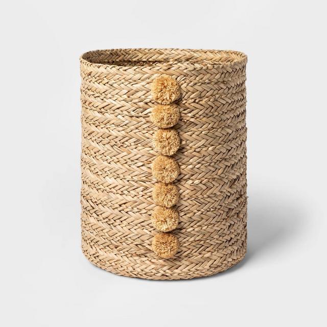 Small Braided Seagrass Round Basket Natural - Opalhouse™
