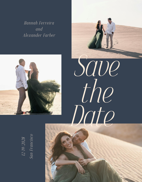 Mycenae Multiphoto | Grayed Navy | Zola Save The Dates