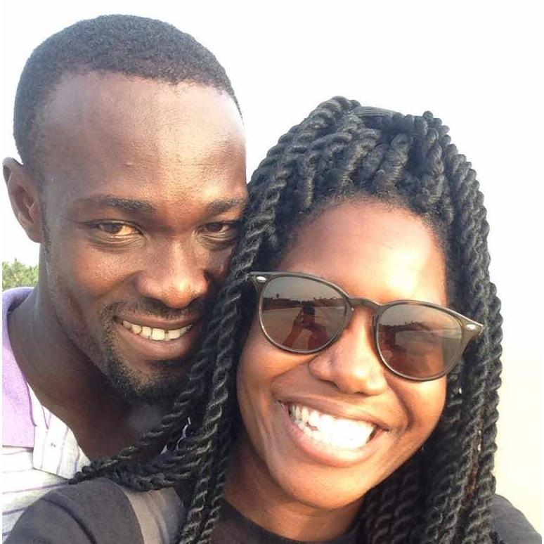 Our very first beach date in Takoradi. Thinking..."hey we look good together!"
