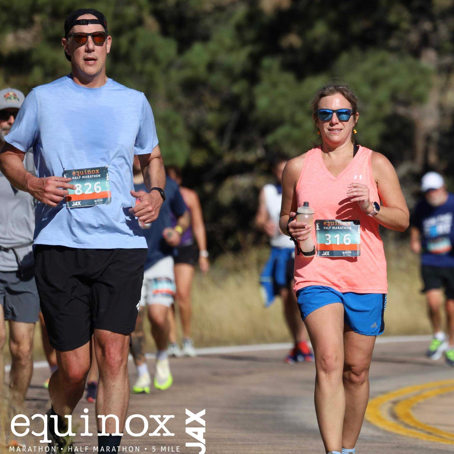 Anthony ran with Mandy in her first half marathon in September 2023.