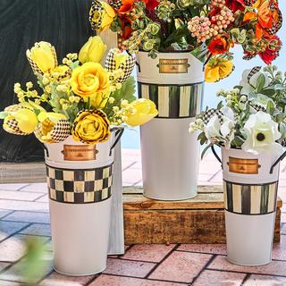 Spectator 3-Piece Galvanized Flower Bucket