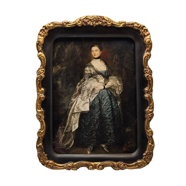 YULINK 5x7 Vintage Picture Frame, Antique Black and Gold Ornate Photo Frame, for Tabletop and Wall Display, Decorative Retro Home Decor, Old Fashioned Photo Gallery Art
