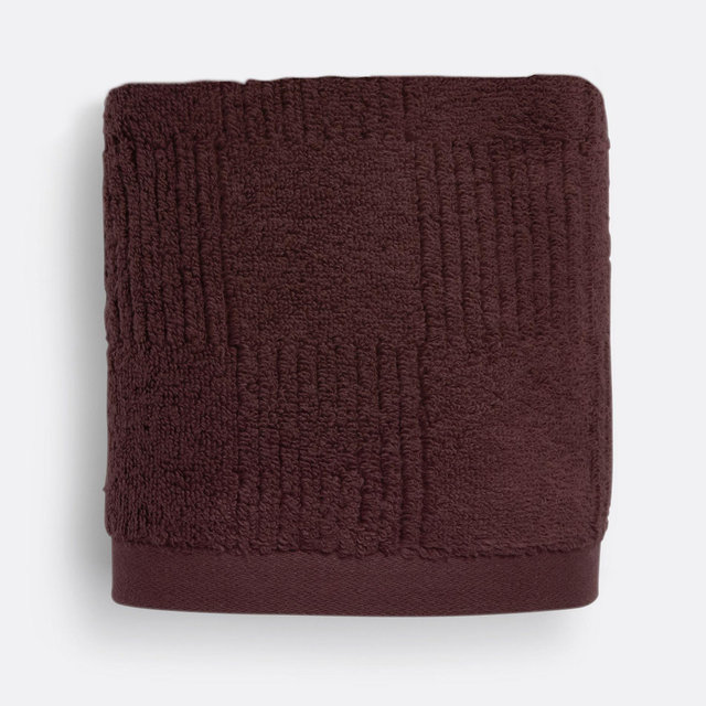 Patchwork Organic Hydrocotton Hand Towel - Rosewood