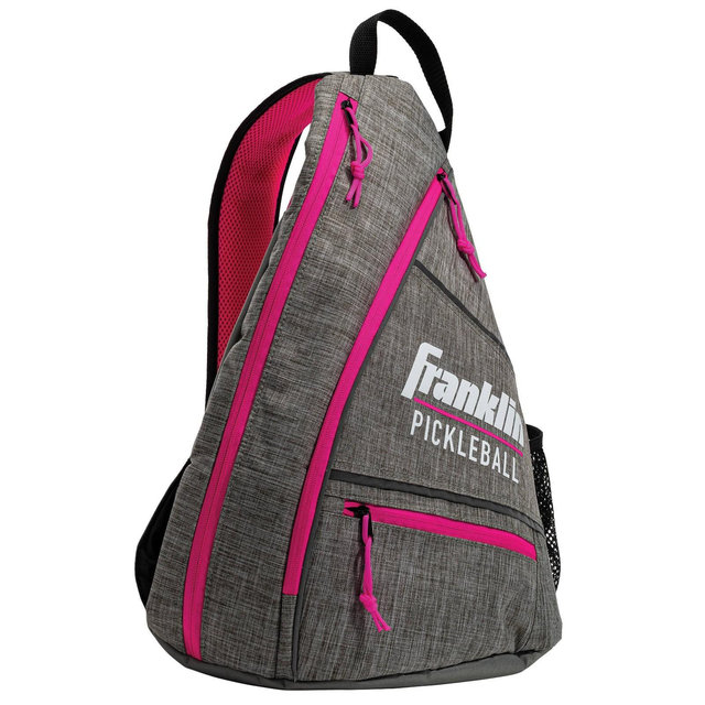 Franklin Sports Sling Pickleball Bag - Gray/Pink