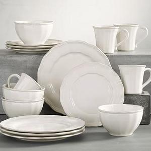 Charlotte 16-Piece Dinnerware Set, White