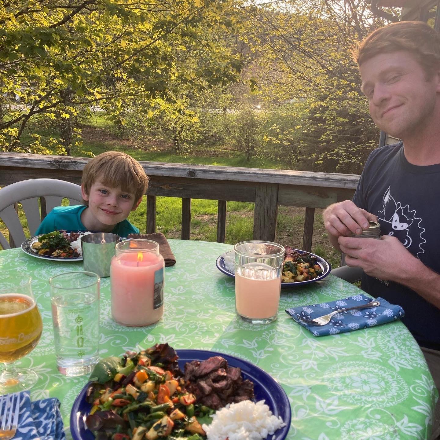 From our first dinner outside 2022