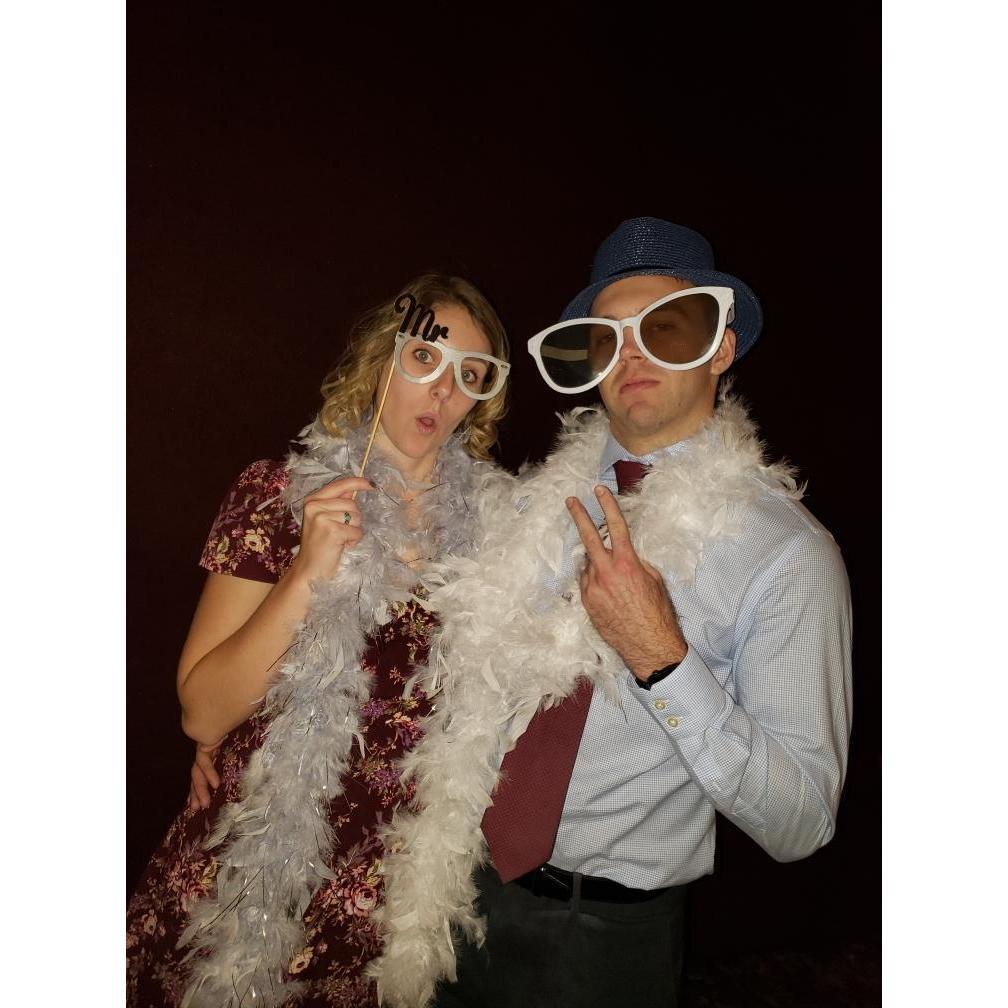 Photo booth at the Cross wedding!