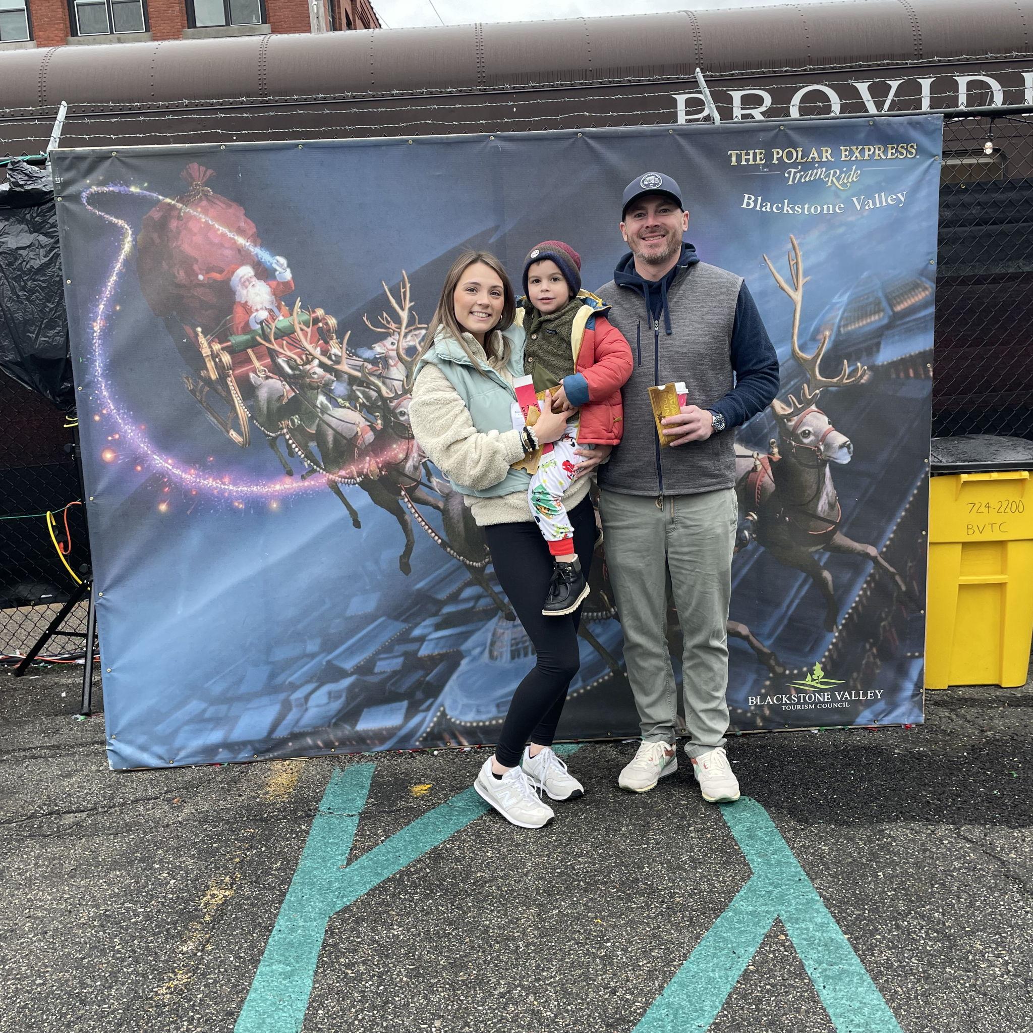 Visiting Santa at the Polar Express.