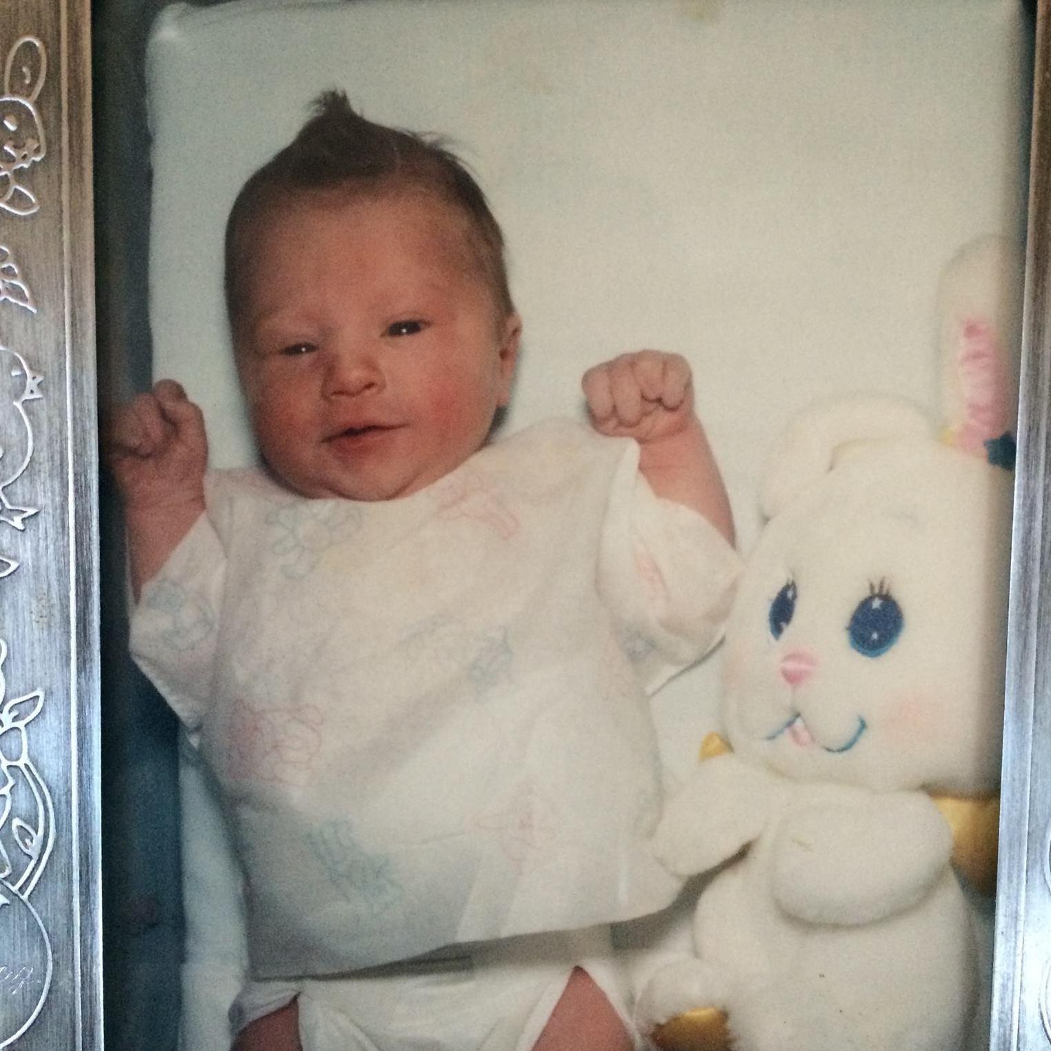 Amanda Rae as a chubby baby.